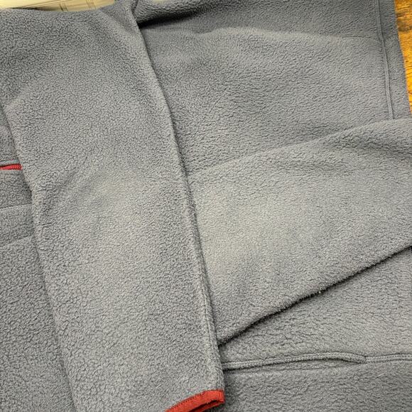LL Bean Mens Size L Katahdin Sherpa Fleece Pullover Gunmetal Gray 1/4 Zip Pocket - Picture 4 of 13